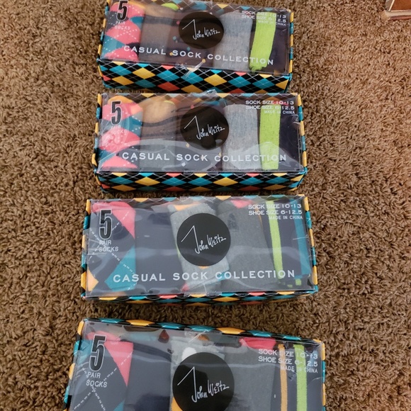 John Weitz Casual Happy Socks BNIB 5 Pair Per Box - Picture 3 of 4